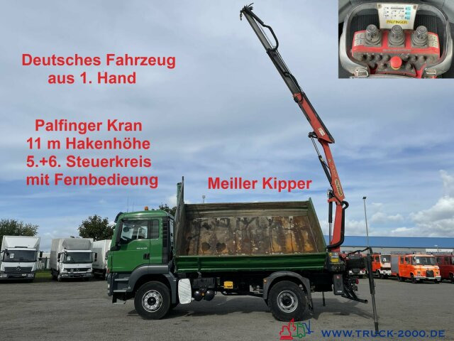 Tipper MAN TGS 18.320 Meiller Kipper-Palfinger Kran-1. Hand
