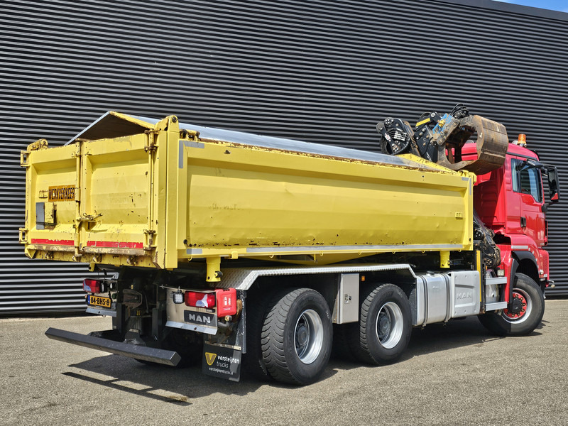 Tipper MAN TGS 33.480 6x6 / PALFINGER Z CRANE / 2 SIDE TIPPER