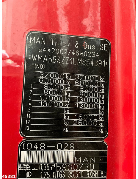 Tipper MAN TGS 35.510 8X6H 15m³ kipper