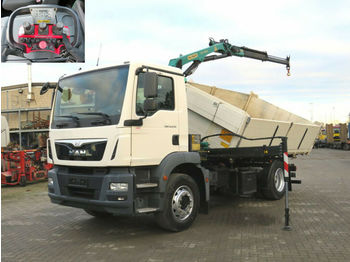 Tipper MAN TG-M 15.250 BL 2-Achs Kipper Kran Palfinger +Fun