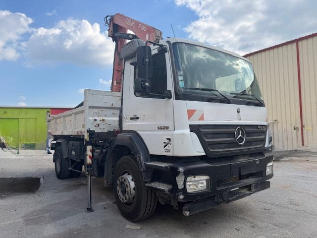 Tipper Mercedes AXOR 1828 BENNE GRUE FASSI