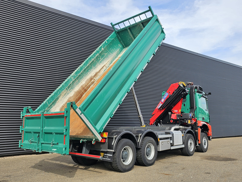 Tipper Mercedes-Benz AROCS 4145 / 8X6 / TIPPER + HMF CRANE