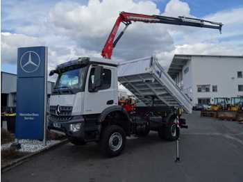 Tipper Mercedes-Benz Arocs 1832 AK 4x4 Kipper+Kran Fassi F120 + Funk