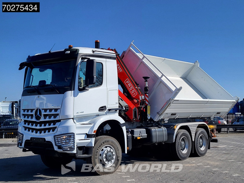 Tipper Mercedes-Benz Arocs 3348 6X6 NEW Fassi F255A.2.24 Kran Crane 3-way tipper Navi Euro 6