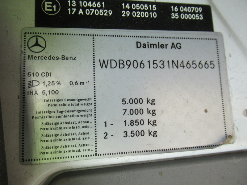 Tipper Mercedes-Benz Sprinter 510CDI Kipper + Zij-belading Side-loader