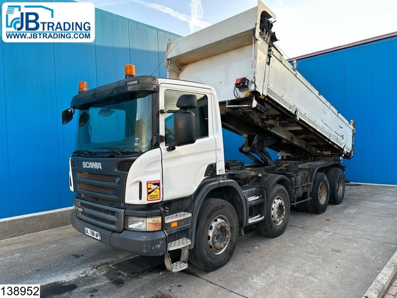 Tipper Scania P 380 8x4, Manual, Steel suspension