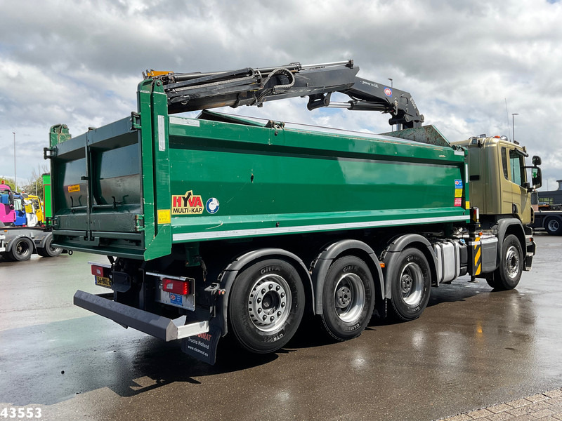 Tipper Scania P 410 8x4 Euro 6 HMF 18 Tonmeter laadkraan