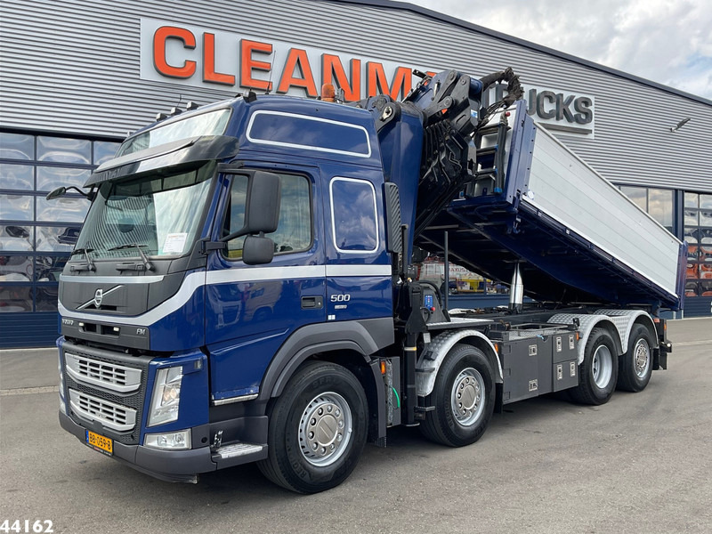Tipper Volvo FM 500 Euro 6 HMF 50 Tonmeter laadkraan + Fly-Jib