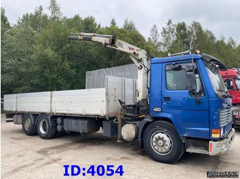 Dropside/ Flatbed truck VOLVO FH12 420 Manual + Crane Hiab 080 AW: picture 1