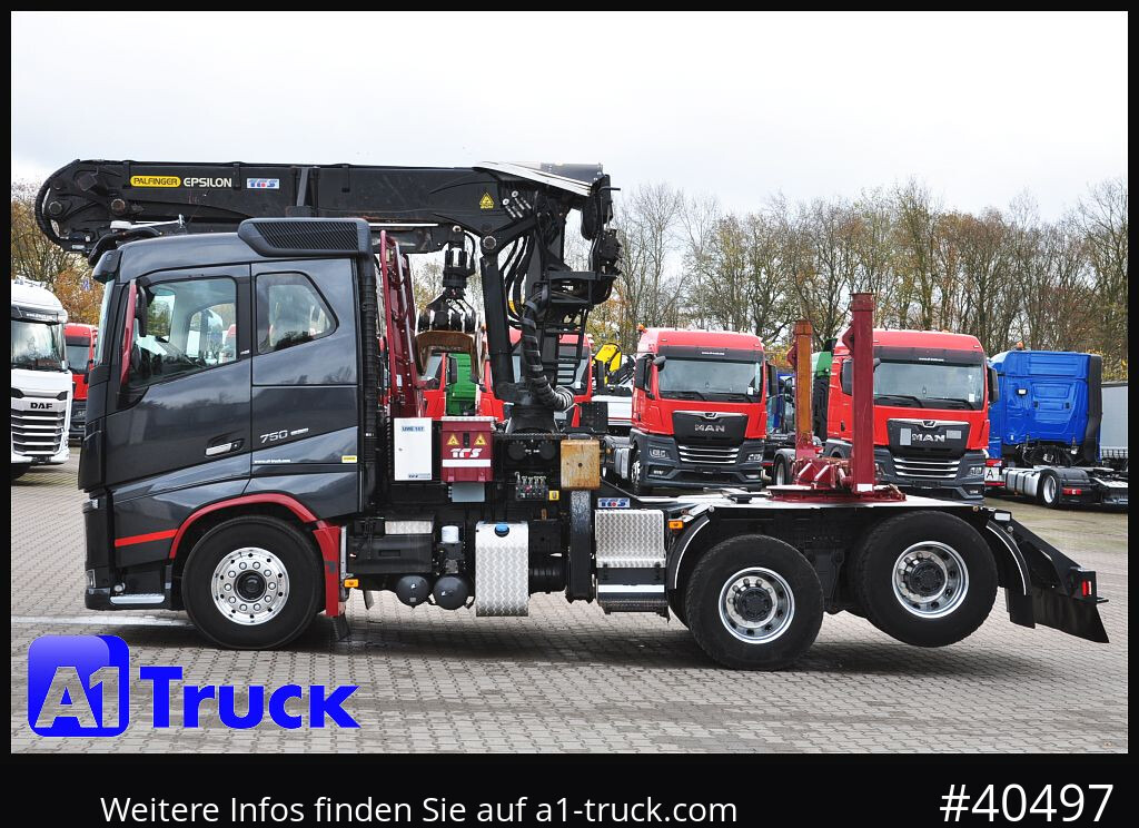 Truck VOLVO FH16 750, Langholz, Palfinger, Liftachse, 6x4,