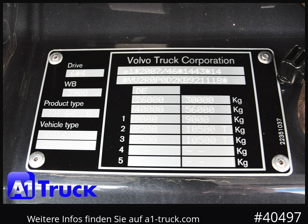 Truck VOLVO FH16 750, Langholz, Palfinger, Liftachse, 6x4,