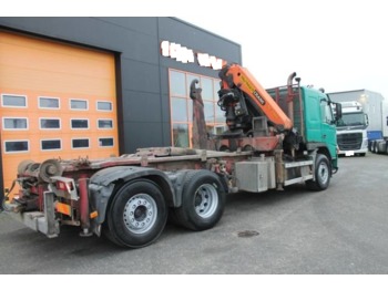 Hook lift truck VOLVO FM12,container system+kraan: picture 1