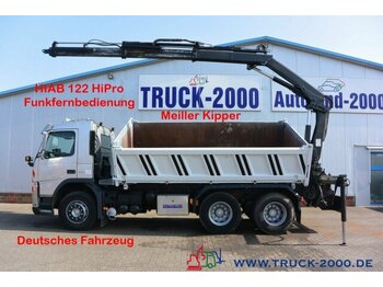 Tipper, Crane truck Volvo 340 6x2Meiller Hiab122 HiPro+FB+5.+6.Steuerkreis: picture 1