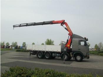 Dropside/ Flatbed truck Volvo FH12.420 8X4 PALFINGER PK35000 MANUAL FULL STEEL: picture 1