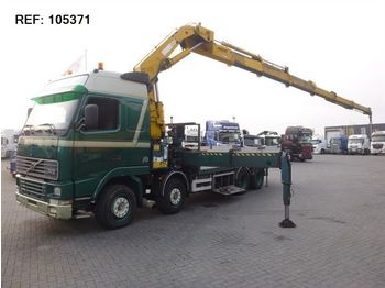 Dropside/ Flatbed truck Volvo FH12.460  8X4 MANUAL GLOBETROTTER HIAB 055 EURO: picture 1