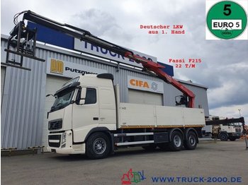 Dropside/ Flatbed truck, Crane truck Volvo FH 12-430 Fassi F215 22T/M 1.Hand Deutscher LKW: picture 1