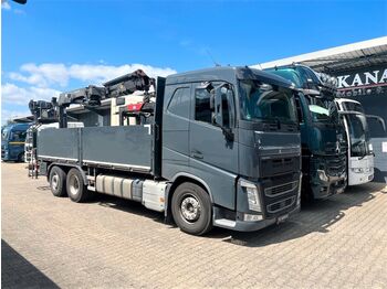 Crane truck, Dropside/ Flatbed truck Volvo FH-470 HMF 2110 Baustoffkran: picture 1