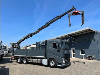 Crane truck, Dropside/ Flatbed truck Volvo FH-470 HMF 2110 Baustoffkran: picture 1