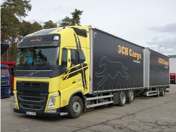 Curtainsider truck Volvo FH 500 6x2 + Wecon tandem 120m3: picture 1