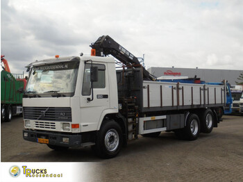 Crane truck Volvo FL 7.260 Manuel + Euro 2 + 6x2 + Hiab Crane 140AW + Tipper: picture 1