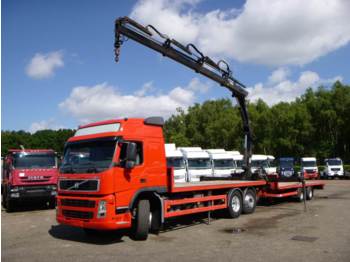 Dropside/ Flatbed truck Volvo FM12-380 6X2 + Hiab XS144 ES-3 + trailer: picture 1