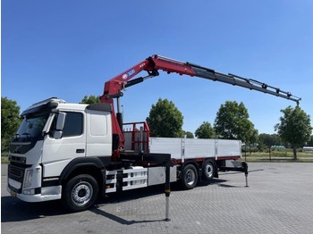 Dropside/ Flatbed truck, Crane truck Volvo FM460 6X2/4 WITH HMF 3220 K7 CRANE KRAN EURO 6: picture 1