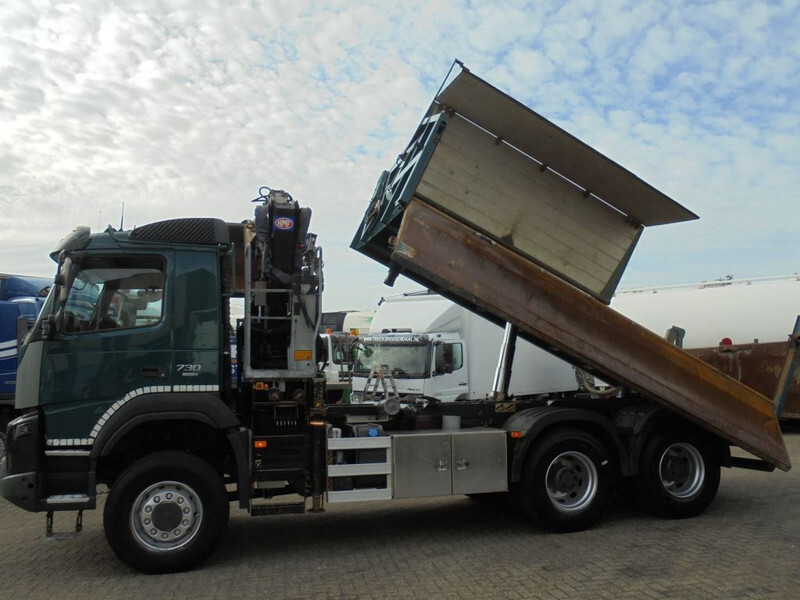 Tipper, Crane truck Volvo FMX 380 + Euro 6 + HMF Z Crane + 6x6 + Hardox KIPPER + Multi kap: picture 12