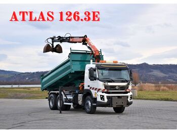 Tipper, Crane truck Volvo FMX 410 Kipper 5,20 m *ALTAS 126.3E/FUNK * 6x4: picture 1