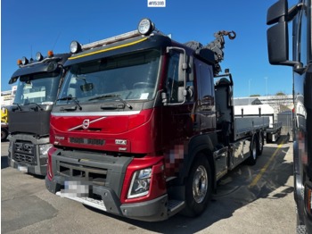 Dropside/ Flatbed truck, Crane truck Volvo FMX 450: picture 1