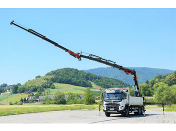 Dropside/ Flatbed truck, Crane truck Volvo FMX 460  Pritsche 6,20 m+ Kran+JIB/FUNK*6x4: picture 1