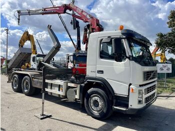 Hook lift truck, Crane truck Volvo FM 12.340 HAAK + KRAAN HMF 1250-2 (5+6F rotator) - 6x4 - *NIEUWE TURBO* - BLADVERING - NAAFREDUCTIE - MANUEEL - BELGISCHE TRUCK: picture 1
