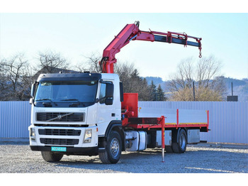 Crane truck Volvo FM 300 Pritsche 7,45m + HMF 1250 K3/FUNK: picture 1