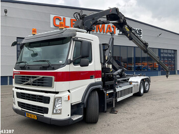 Hook lift truck, Crane truck Volvo FM 370 Euro 5 Hiab 21 Tonmeter laadkraan: picture 1