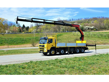 Dropside/ Flatbed truck, Crane truck Volvo FM 400 Pritsche 7,20m +Kran/FUNK 8x4 Topzustand!: picture 1