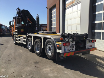 Hook lift truck, Crane truck Volvo FM 420 8x2 HMF 28 ton/meter laadkraan Welvaarts weighing system: picture 3