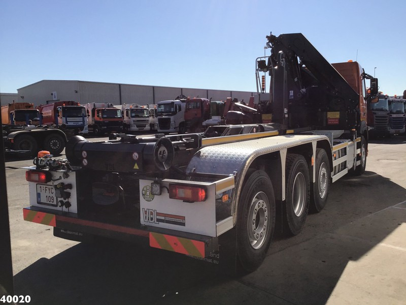 Hook lift truck, Crane truck Volvo FM 420 8x2 HMF 28 ton/meter laadkraan Welvaarts weighing system: picture 4