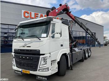 Hook lift truck, Crane truck Volvo FM 500 8x2 Euro 6 HMF 24 Tonmeter laadkraan: picture 1