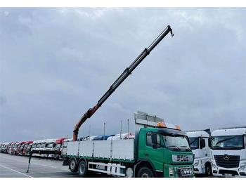 Dropside/ Flatbed truck, Crane truck Volvo FM 6x2 + Palfinger PK16502: picture 1