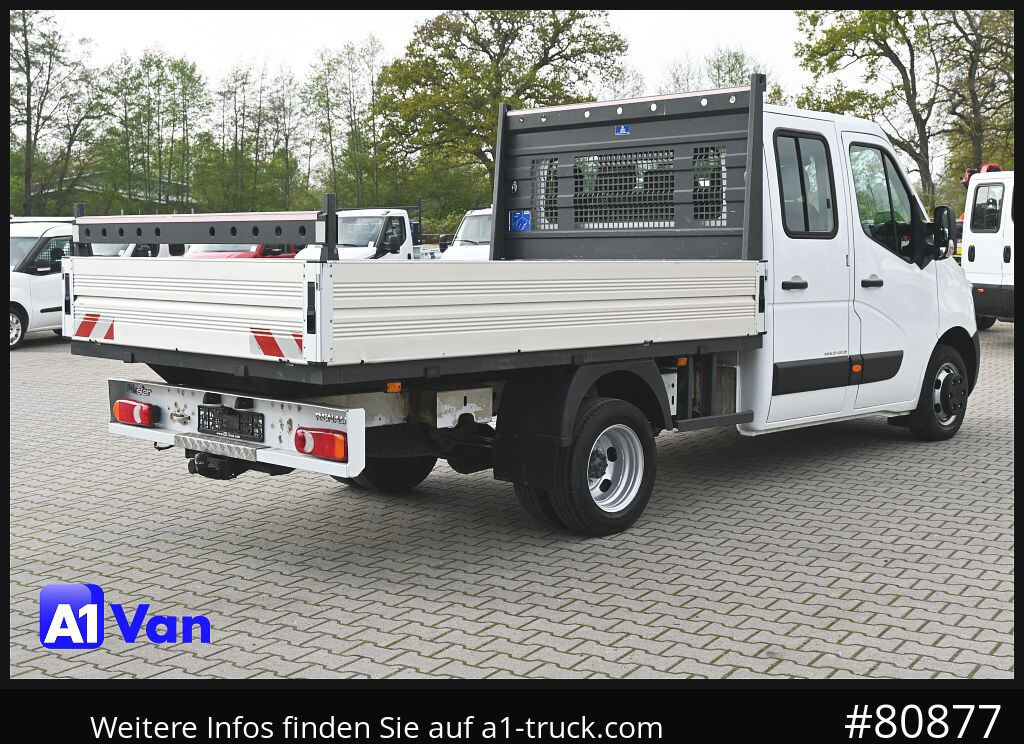 Flatbed van RENAULT Master Pritsche Doka, AHK 3,5Tonnen , Klima, Luftfederung