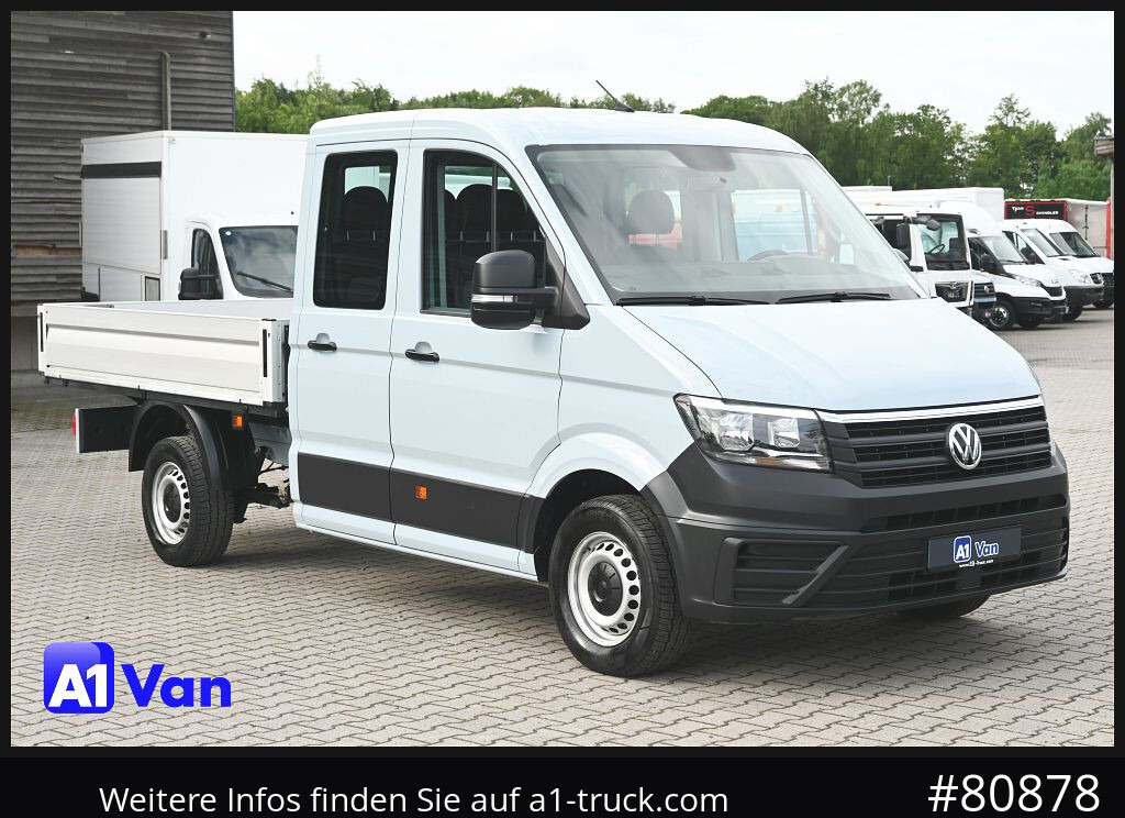 Flatbed van VOLKSWAGEN Crafter 35 Pritsche Doka, AHK, 7-Sitzer