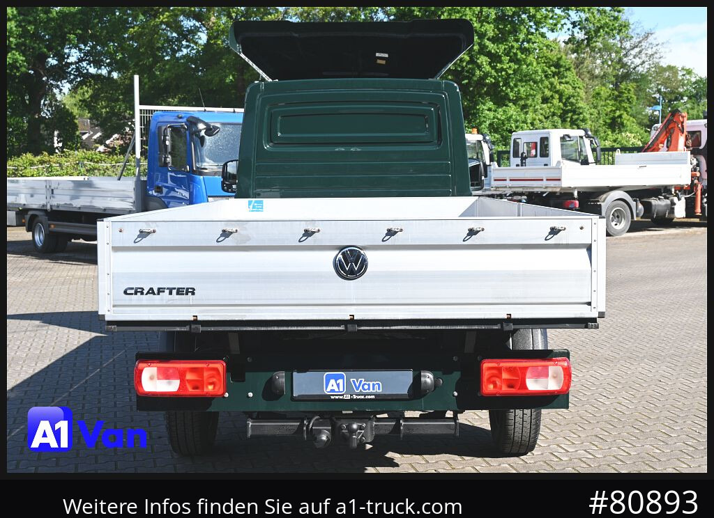 Flatbed van VOLKSWAGEN Crafter 35 Pritsche Maxi, Klima, AHK,