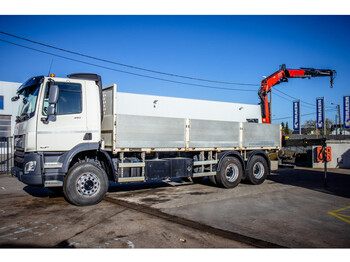 DAF CF 450-6X4+FASSI18T/M(3EXT)-78500KM - Dropside/ Flatbed truck: picture 1
