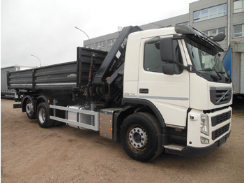 Tipper, Crane truck Volvo FM 410, 6X2, DREISEITEN KIPPER, HIAB XS 211: picture 2