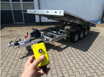 Tipper trailer Brian James Trailer CarGO Tipper 2 elektrisch 360x195x30cm Stahlbordwände Pendel 12" Tridem 3,5t on: picture 3