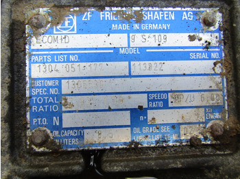 Gearbox for Truck DAF 75 ZF ECOMID GEARBOX TYPE 95109: picture 3 Gearbox for Truck DAF 75 ZF ECOMID GEARBOX TYPE 95109: picture 3