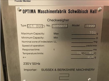 Food processing equipment Optima CC1 Checkweigher: picture 4