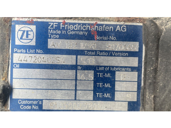 Rear axle for Bus ZF Hinterachse Axis ZF AV132 II /90 5,13 4472040254 MAN Lions City: picture 4 Rear axle for Bus ZF Hinterachse Axis ZF AV132 II /90 5,13 4472040254 MAN Lions City: picture 4