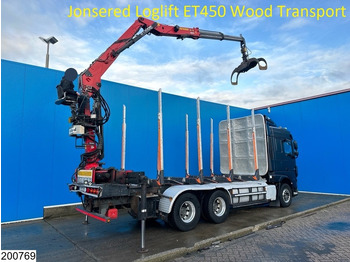 Timber truck, Crane truck DAF XF 530 6x4, Wood transport, Retarder, Loglift ET450: picture 2