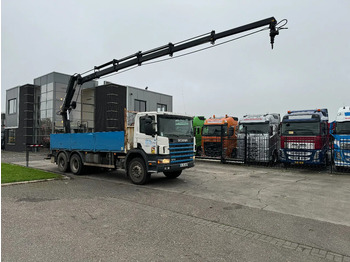 Dropside/ Flatbed truck, Crane truck Scania P124-360 6X4 EURO 2 HIAB 200 C-5 ALL 2000: picture 2