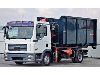 Crane truck, Hook lift truck MAN TGL 7.150  Abrollkipper + Kran !!: picture 4